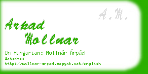 arpad mollnar business card